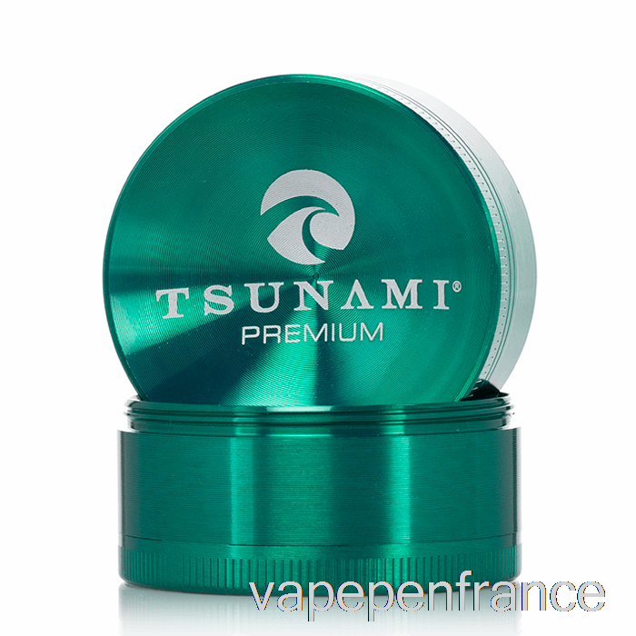 Tsunami 1,9 Pouces 4 Pièces Broyeur Supérieur Enfoncé Vert (50 Mm) Stylo Vape